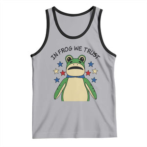 In Frog We Trust Tank Top Patriotic Portland Frogs Protest American Flag TS02 Athletic Heather Black Print Your Wear