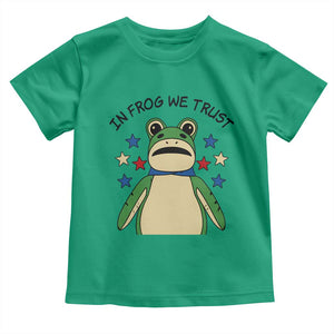 In Frog We Trust Toddler T Shirt Patriotic Portland Frogs Protest American Flag TS02 Irish Green Print Your Wear