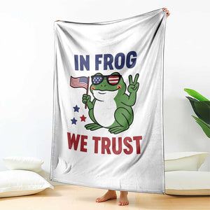 In Frog We Trust Throw Blanket Patriotic Portland Frogs Protest TS02 Print Your Wear