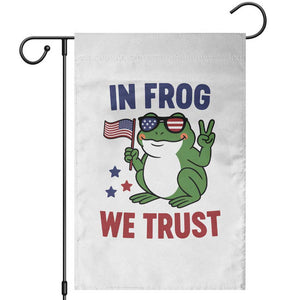 In Frog We Trust Garden Flag Patriotic Portland Frogs Protest TS02 White Print Your Wear