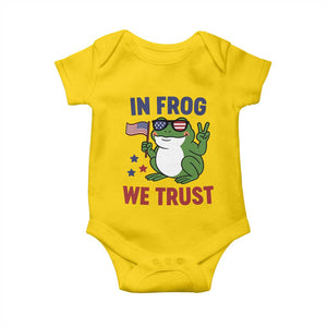 In Frog We Trust Baby Onesie Patriotic Portland Frogs Protest TS02 Daisy Print Your Wear