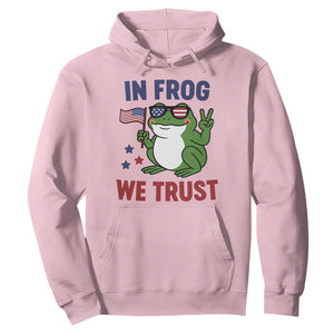In Frog We Trust Hoodie Patriotic Portland Frogs Protest TS02 Light Pink Print Your Wear
