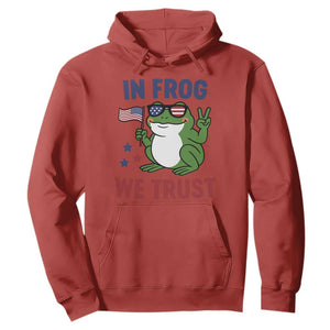 In Frog We Trust Hoodie Patriotic Portland Frogs Protest TS02 Red Print Your Wear