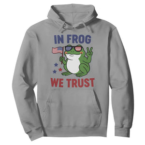 In Frog We Trust Hoodie Patriotic Portland Frogs Protest TS02 Sport Gray Print Your Wear