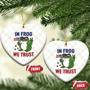 In Frog We Trust Ceramic Ornament Patriotic Portland Frogs Protest TS02 Print Your Wear
