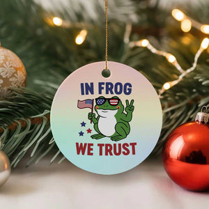 In Frog We Trust Ceramic Ornament Patriotic Portland Frogs Protest TS02 1pc Pastel Print Your Wear