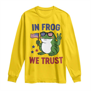 In Frog We Trust Long Sleeve Shirt Patriotic Portland Frogs Protest TS02 Daisy Print Your Wear