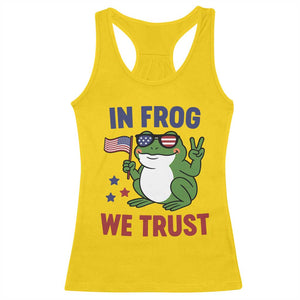 In Frog We Trust Racerback Tank Top Patriotic Portland Frogs Protest TS02 Daisy Print Your Wear