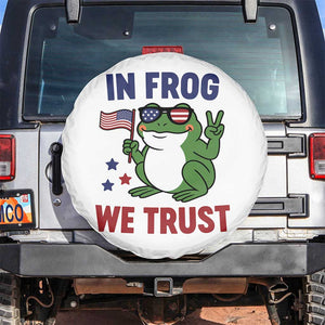 In Frog We Trust Spare Tire Cover Patriotic Portland Frogs Protest TS02 No hole White Print Your Wear