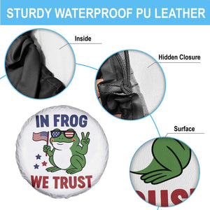 In Frog We Trust Spare Tire Cover Patriotic Portland Frogs Protest TS02 Print Your Wear