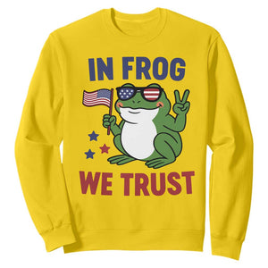 In Frog We Trust Sweatshirt Patriotic Portland Frogs Protest TS02 Daisy Print Your Wear