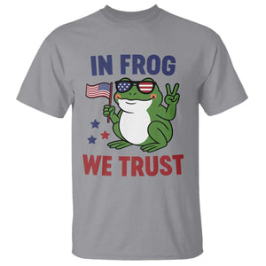 In Frog We Trust T Shirt Patriotic Portland Frogs Protest TS02 Sport Gray Print Your Wear