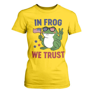 In Frog We Trust T Shirt For Women Patriotic Portland Frogs Protest TS02 Daisy Print Your Wear