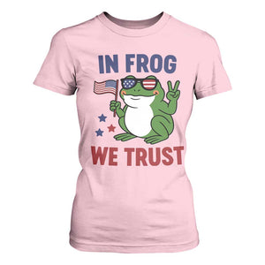 In Frog We Trust T Shirt For Women Patriotic Portland Frogs Protest TS02 Light Pink Print Your Wear