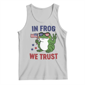 In Frog We Trust Tank Top Patriotic Portland Frogs Protest TS02 Ash Print Your Wear