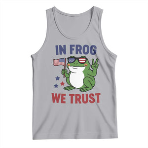 In Frog We Trust Tank Top Patriotic Portland Frogs Protest TS02 Athletic Heather Print Your Wear
