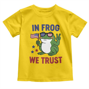 In Frog We Trust Toddler T Shirt Patriotic Portland Frogs Protest TS02 Daisy Print Your Wear