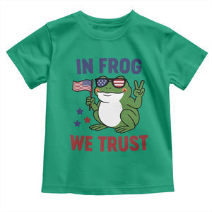 In Frog We Trust Toddler T Shirt Patriotic Portland Frogs Protest TS02 Irish Green Print Your Wear