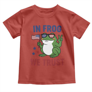 In Frog We Trust Toddler T Shirt Patriotic Portland Frogs Protest TS02 Red Print Your Wear