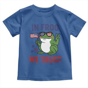 In Frog We Trust Toddler T Shirt Patriotic Portland Frogs Protest TS02 Royal Blue Print Your Wear