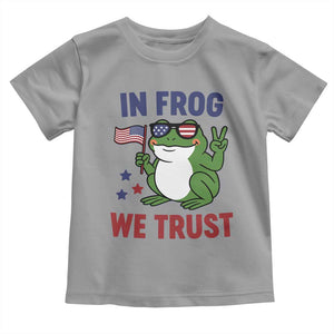 In Frog We Trust Toddler T Shirt Patriotic Portland Frogs Protest TS02 Sport Gray Print Your Wear