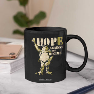 Stencil Protest Frog Coffee Mug Hope Against the Regime Portland Inflatable Resistance TS02 Print Your Wear