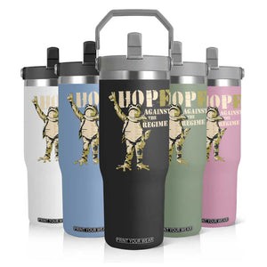 Stencil Protest Frog Flip Straw Tumbler Hope Against the Regime Portland Inflatable Resistance TS02 Print Your Wear