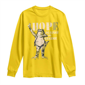 Stencil Protest Frog Long Sleeve Shirt Hope Against the Regime Portland Inflatable Resistance TS02 Daisy Print Your Wear