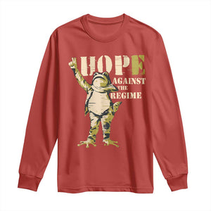 Stencil Protest Frog Long Sleeve Shirt Hope Against the Regime Portland Inflatable Resistance TS02 Red Print Your Wear
