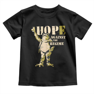 Stencil Protest Frog Toddler T Shirt Hope Against the Regime Portland Inflatable Resistance TS02 Black Print Your Wear