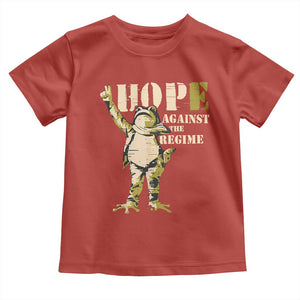 Stencil Protest Frog Toddler T Shirt Hope Against the Regime Portland Inflatable Resistance TS02 Red Print Your Wear