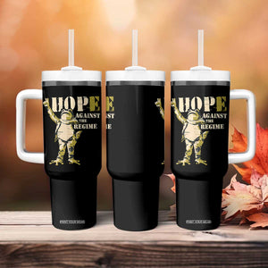 Stencil Protest Frog Tumbler With Handle Hope Against the Regime Portland Inflatable Resistance TS02 Print Your Wear