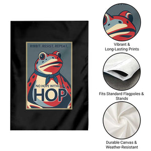 No Hope Without Hop Garden Flag Ribbit Resist Repeat Resistance Frog Protest Pop Art Graphic TS02 Print Your Wear