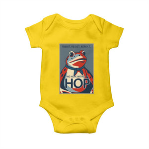 No Hope Without Hop Baby Onesie Ribbit Resist Repeat Resistance Frog Protest Pop Art Graphic TS02 Daisy Print Your Wear