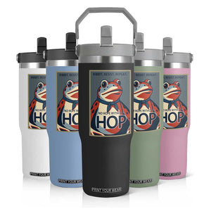 No Hope Without Hop Flip Straw Tumbler Ribbit Resist Repeat Resistance Frog Protest Pop Art Graphic TS02 Print Your Wear