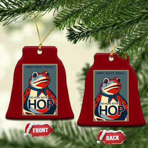 No Hope Without Hop Ceramic Ornament Ribbit Resist Repeat Resistance Frog Protest Pop Art Graphic TS02 Print Your Wear