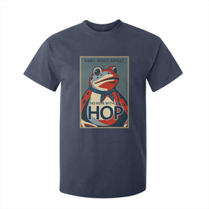 No Hope Without Hop T Shirt For Kid Ribbit Resist Repeat Resistance Frog Protest Pop Art Graphic TS02 Navy Print Your Wear
