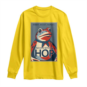 No Hope Without Hop Long Sleeve Shirt Ribbit Resist Repeat Resistance Frog Protest Pop Art Graphic TS02 Daisy Print Your Wear