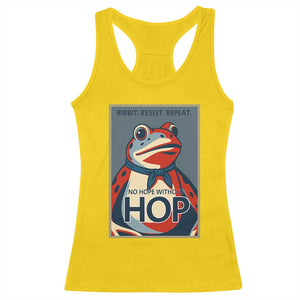 No Hope Without Hop Racerback Tank Top Ribbit Resist Repeat Resistance Frog Protest Pop Art Graphic TS02 Daisy Print Your Wear