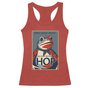 No Hope Without Hop Racerback Tank Top Ribbit Resist Repeat Resistance Frog Protest Pop Art Graphic TS02 Red Print Your Wear
