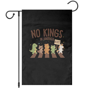 No Kings in America Garden Flag Resist Protest Cute Animal Resistance March TS02 Black Print Your Wear