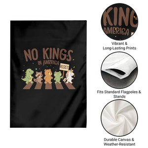 No Kings in America Garden Flag Resist Protest Cute Animal Resistance March TS02 Print Your Wear