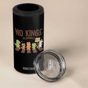 No Kings in America 4 in 1 Can Cooler Tumbler Resist Protest Cute Animal Resistance March TS02 Print Your Wear