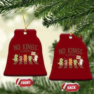 No Kings in America Ceramic Ornament Resist Protest Cute Animal Resistance March TS02 Print Your Wear