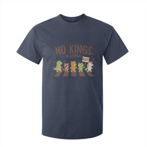 No Kings in America T Shirt For Kid Resist Protest Cute Animal Resistance March TS02 Navy Print Your Wear