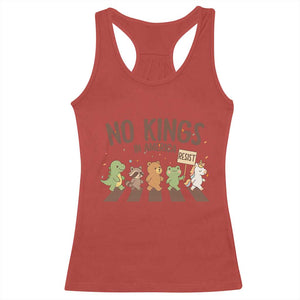 No Kings in America Racerback Tank Top Resist Protest Cute Animal Resistance March TS02 Red Print Your Wear