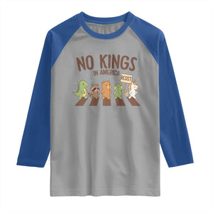 No Kings in America Raglan Shirt Resist Protest Cute Animal Resistance March TS02 Sport Gray Royal Print Your Wear