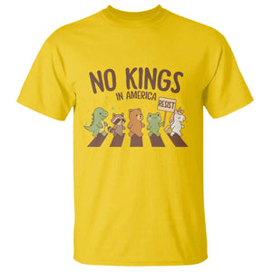 No Kings in America T Shirt Resist Protest Cute Animal Resistance March TS02 Daisy Print Your Wear