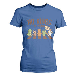 No Kings in America T Shirt For Women Resist Protest Cute Animal Resistance March TS02 Royal Blue Print Your Wear