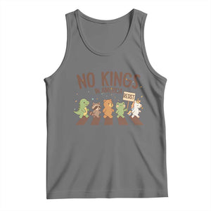 No Kings in America Tank Top Resist Protest Cute Animal Resistance March TS02 Black Heather Print Your Wear